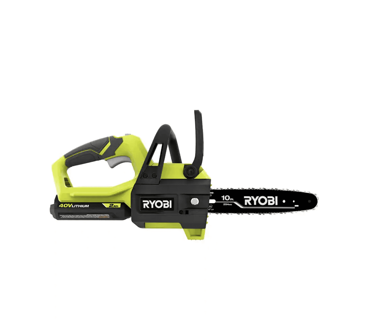 RYOBI RY40570 40V 10 in. Cordless Battery Chainsaw with 2.0 Ah Battery and Charger