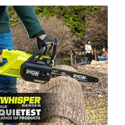 RYOBI P2570 ONE+ HP 18V Brushless Whisper Series 12 in. Cordless Battery Chainsaw with 6.0 Ah Battery and Charger