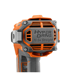 RIDGID R09892B 18V Brushless Cordless HYPERDRIVE 16-Gauge 2-1/2 in. Straight Finish Nailer(Tool Only), Belt Clip, Bag, Sample Nails