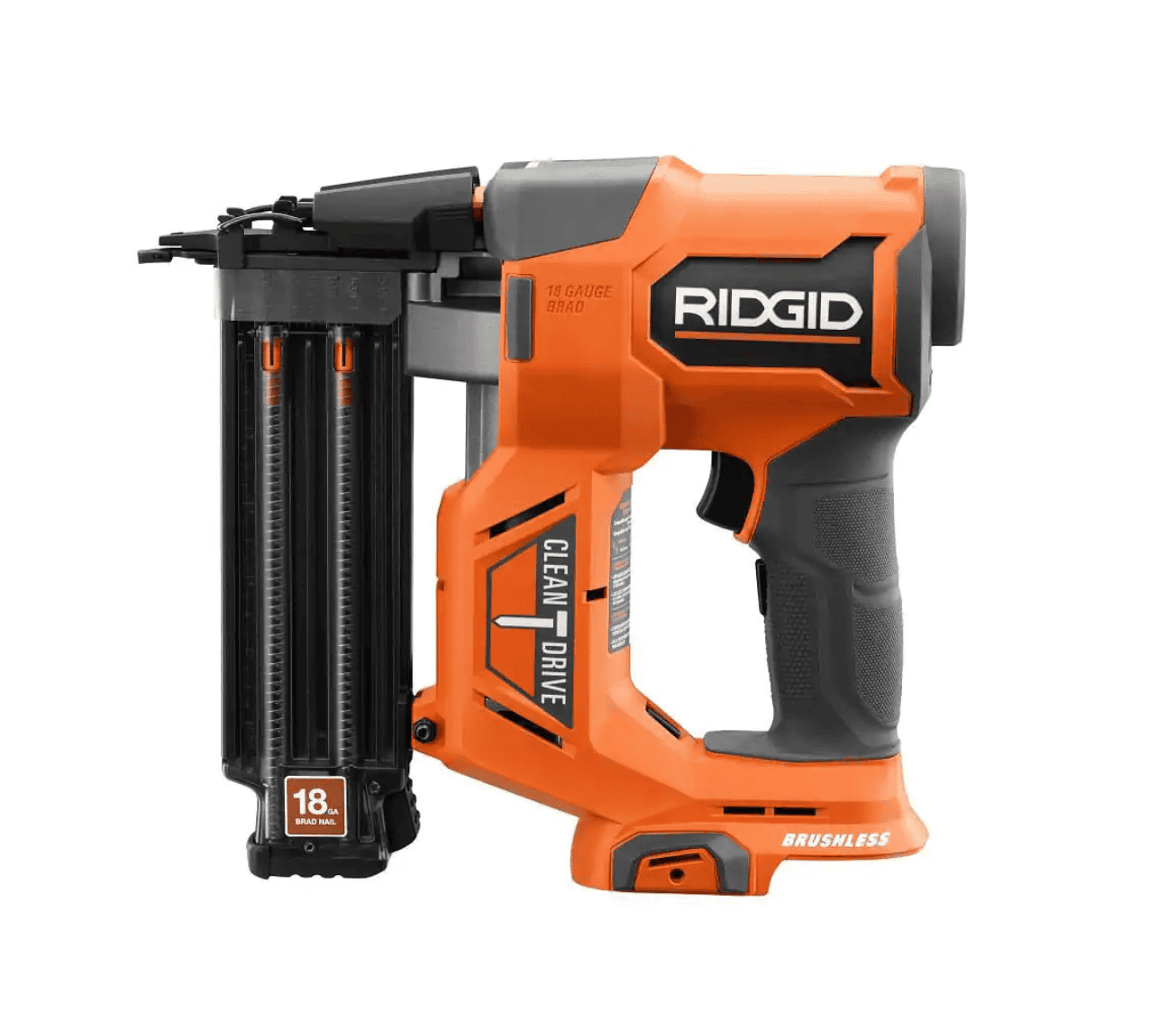 RIDGID 18V Cordless Brad Nailer with 2.0 Ah Battery and Charger