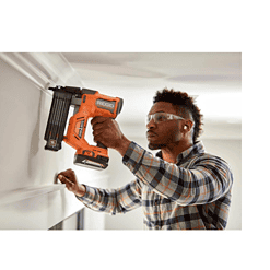 RIDGID R09891B-AC8400802 18V Brushless Cordless 18-Gauge 2-1/8 in. Brad Nailer with CLEAN DRIVE Technology with 18V 2.0 Ah Lithium-Ion Battery