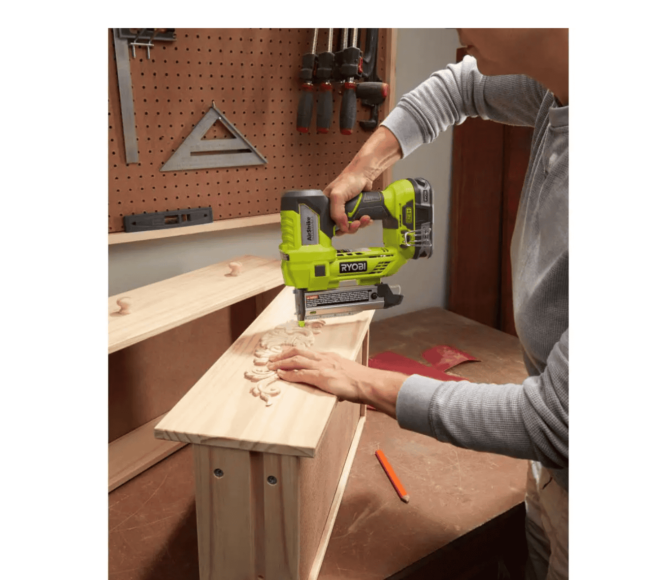 RYOBI P318-PBP006 ONE+ 18V Cordless AirStrike 23-Gauge 1-3/8 in. Headless Pin Nailer with Lithium-Ion 2.0 Ah Compact Battery