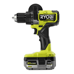RYOBI PBLHM101K ONE+ HP 18V Brushless Cordless 1/2 in. Hammer Drill Kit with (1) 4.0 Ah High Performance Battery, Charger, and Tool Bag