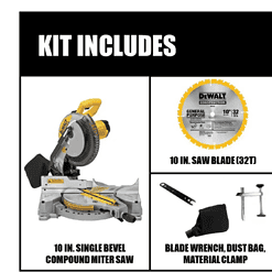 DEWALT DWS713 15 Amp Corded 10 in. Compound Single Bevel Miter Saw