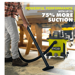 RYOBI RY40WD01B 40V 10 Gal. Cordless Wet/Dry Vacuum (Tool Only)