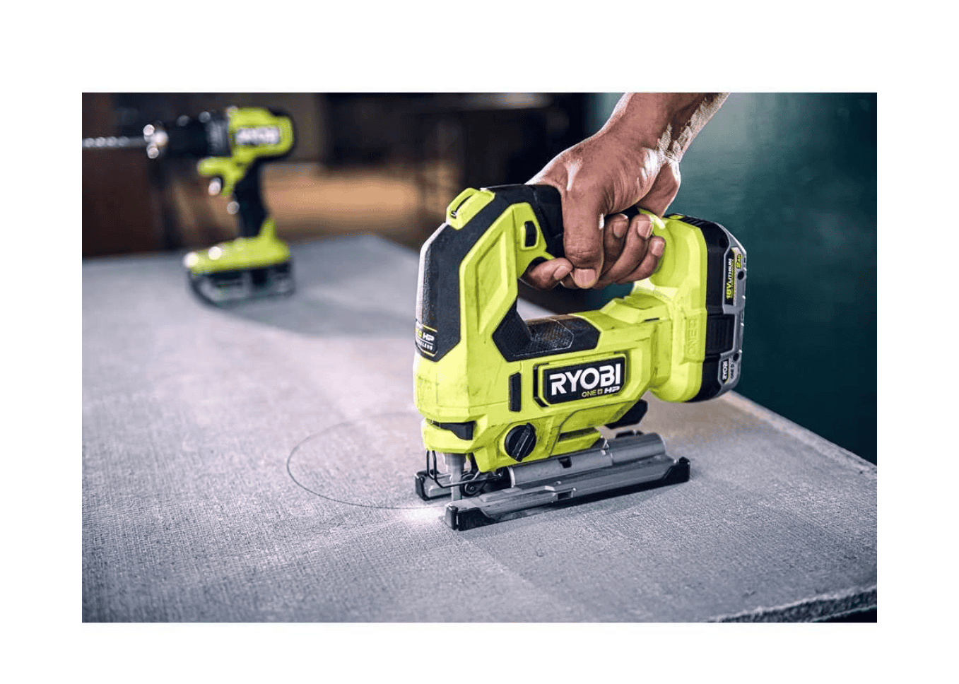 RYOBI Jig Saw PBLJS01B-PSK005 ONE+ HP 18V Brushless Cordless with 2.0 Ah Battery and Charger