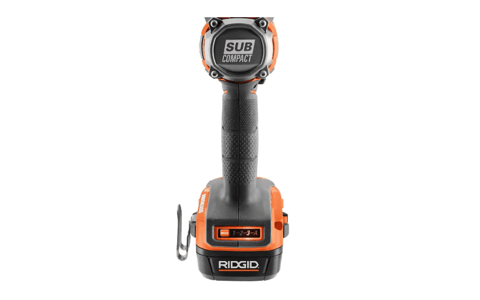 RIDGID R87208K 18V SubCompact Brushless Cordless 1/2 in. Impact Wrench Kit with 2.0 Ah Battery, 18V Charger, and Bag