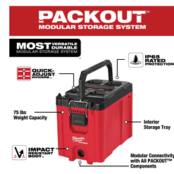 Milwaukee 2505-22-PO M12 FUEL 12V Lithium-Ion Brushless Cordless 4-in-1 Installation 3/8 in. Drill Driver Kit & 4-Tool Heads W/PACKOUT