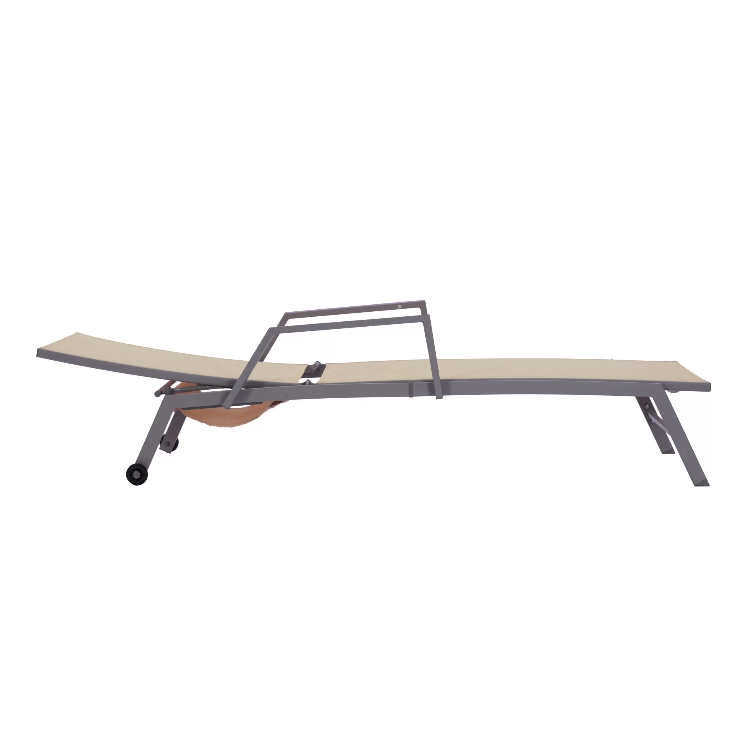 Clihome Patio Chair Metal Frame Stationary Chaise Lounge Chair(s) with Off-white Textilene Sling Seat - Image 12