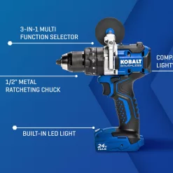 Alternative view of Kobalt 1/2-in 24-volt-Amp Variable Speed Brushless Cordless Hammer Drill(Tool Only)