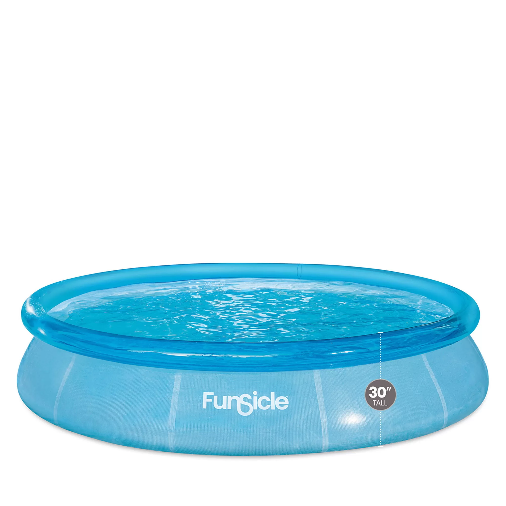 Funsicle 12ft x 30in Round Sea-Thru QuickSet Above Ground Pool with Cartridge Filter Pump, Age 6 & up