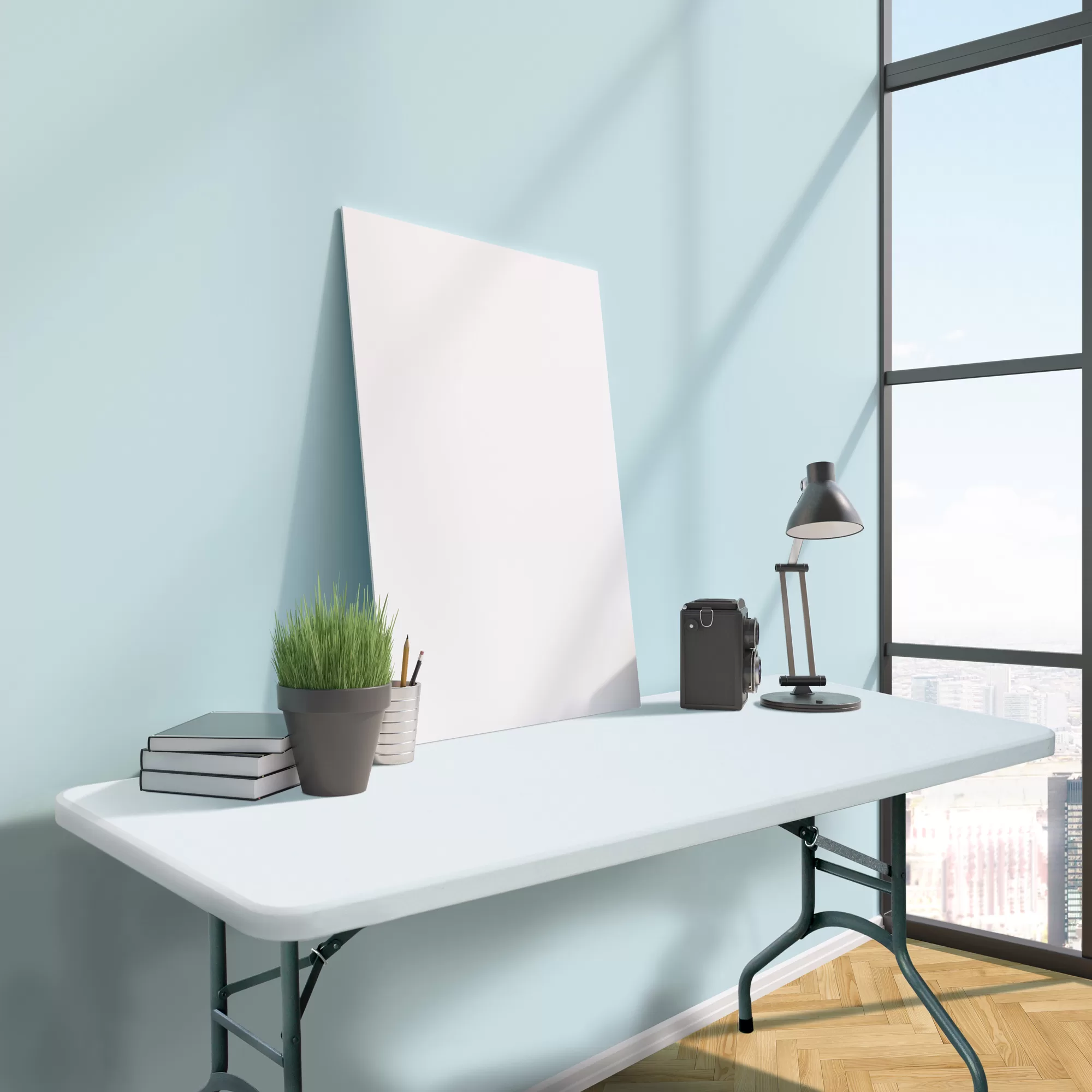 Plastic Development 706 Heavy Duty 6 Foot Straight Banquet Folding Table, White