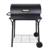 UTEN Outdoor BBQ Grill Charcoal Barbecue Pit Backyard Meat Cooker Smoker Black