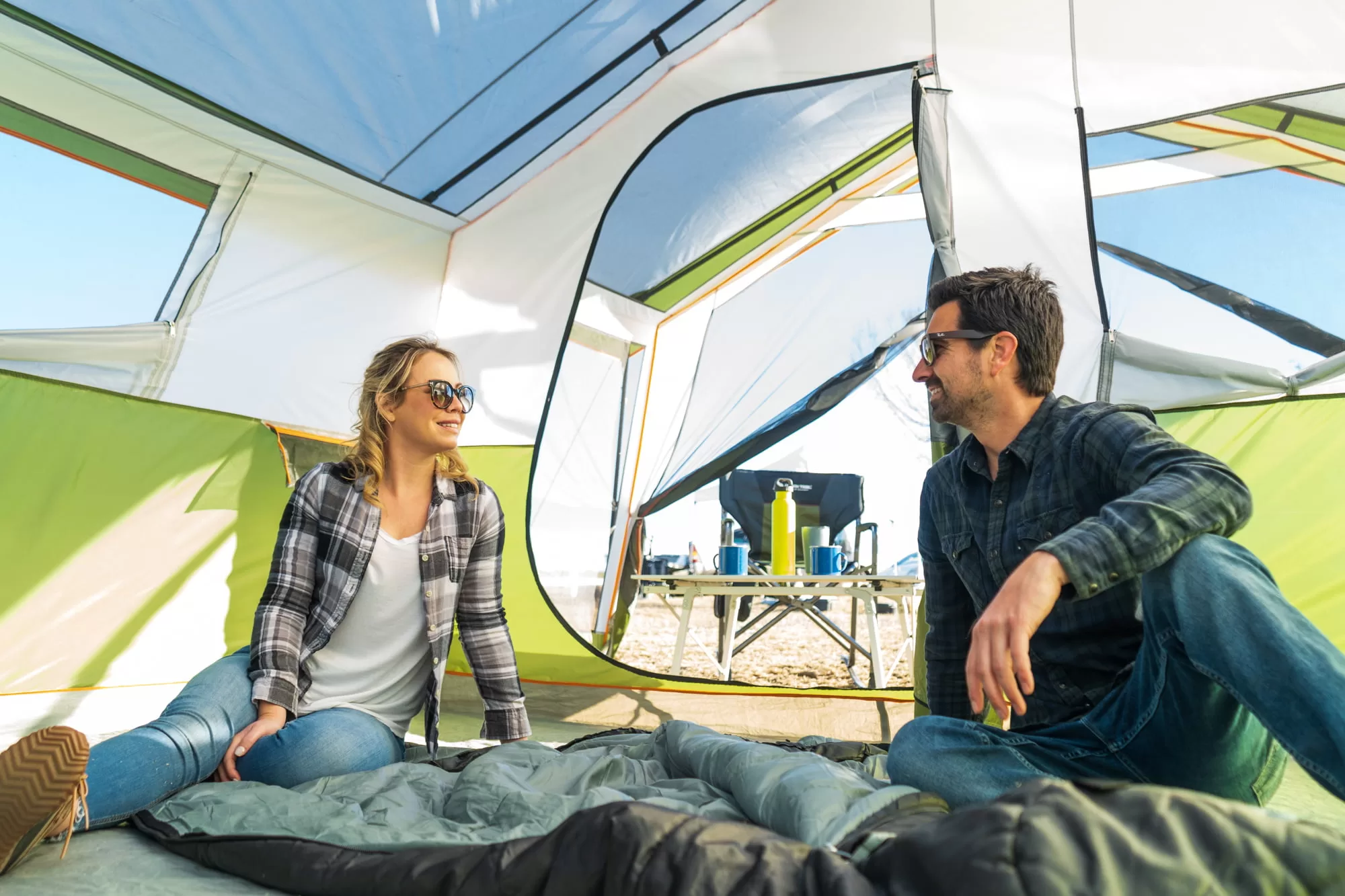 Ozark Trail 8-Person Family Cabin Tent 1 Room with Screen Porch, Green