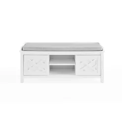 Alaterre Coventry Storage Bench, Dove Gray and White