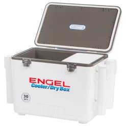 Engel 30 qt. Hard Sided Ice Chest Cooler, White