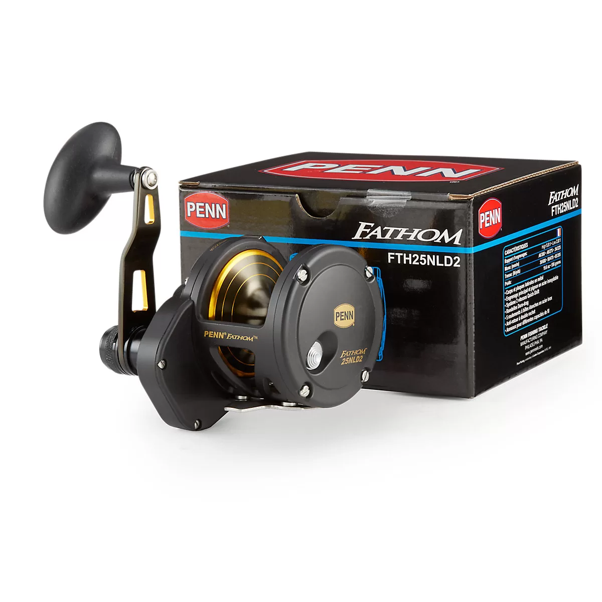 PENN Fathom Lever Drag 2 Speed Conventional Reel, Size 25N, Right-Hand