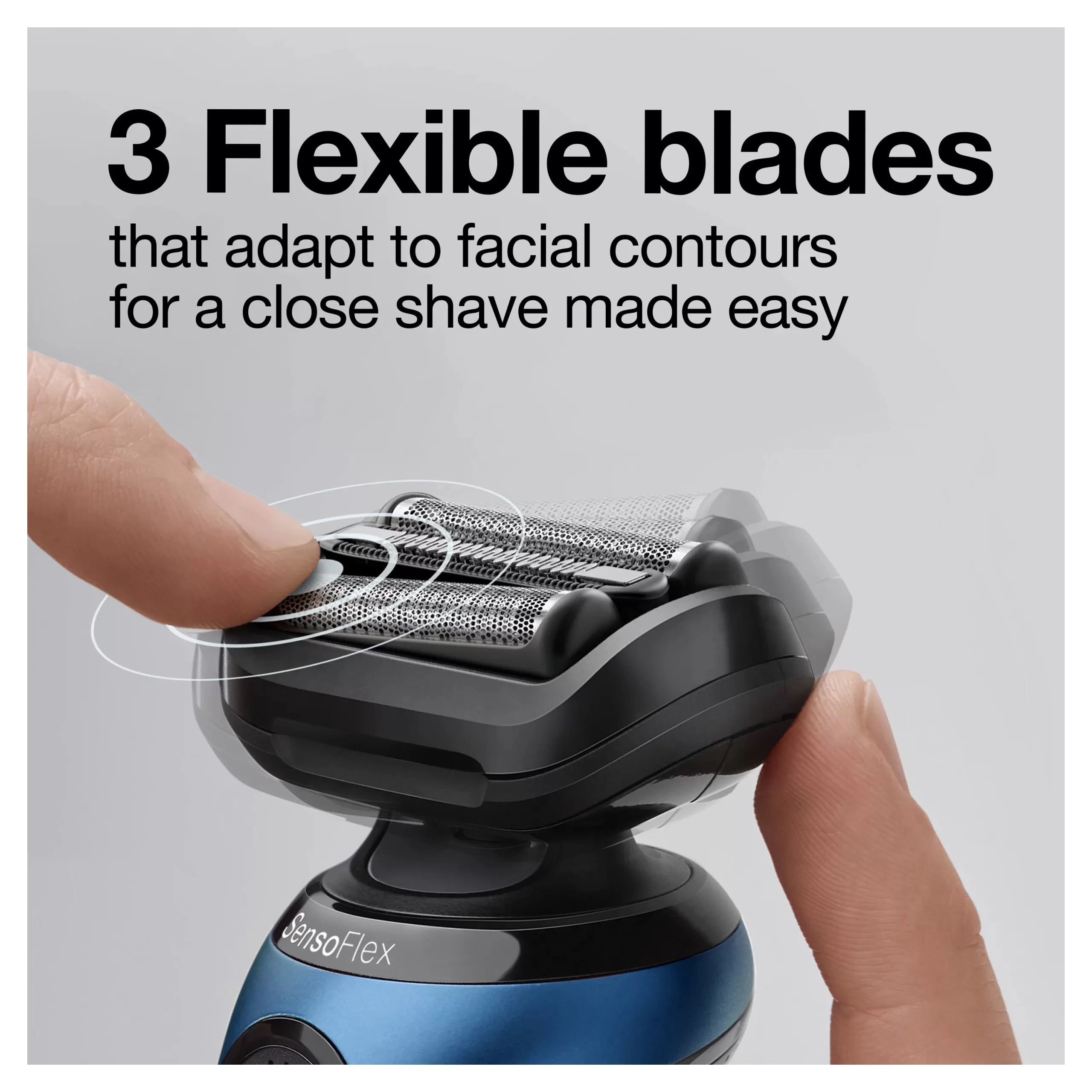 Braun Series 6 6020s Rechargeable Wet Dry Men's Electric Shaver, Blue - Image 9