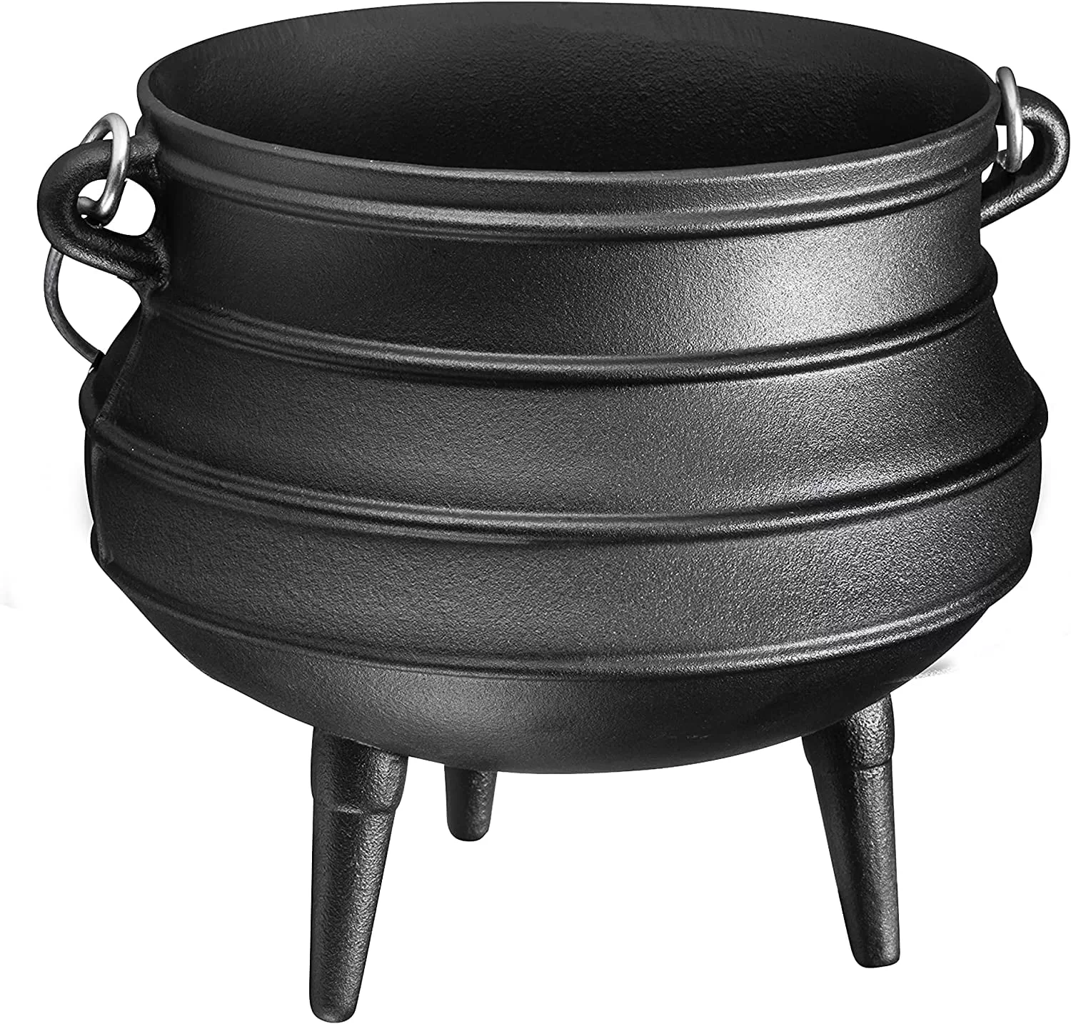 Bruntmor | Cast Iron Pre-Seasoned Potjie African Pot With Lid 10 Quarts Size