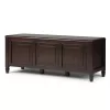 Brooklyn + Max Somerset Solid Wood 51 inch Wide Traditional Storage Bench Trunk in Dark Chestnut Brown