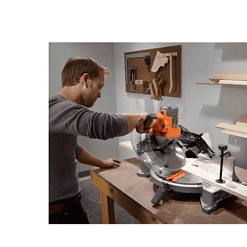 RIDGID Miter Saw R4123 15 Amp Corded 12 in. Dual Bevel with LED