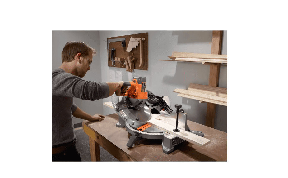 RIDGID Miter Saw R4123 15 Amp Corded 12 in. Dual Bevel with LED