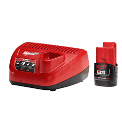 Milwaukee 2445-20-2426-20-48-59-2420 M12 12V Lithium-Ion Cordless Jig Saw and Multi-Tool Combo Kit W/ (1) 2.0Ah Battery and Charger