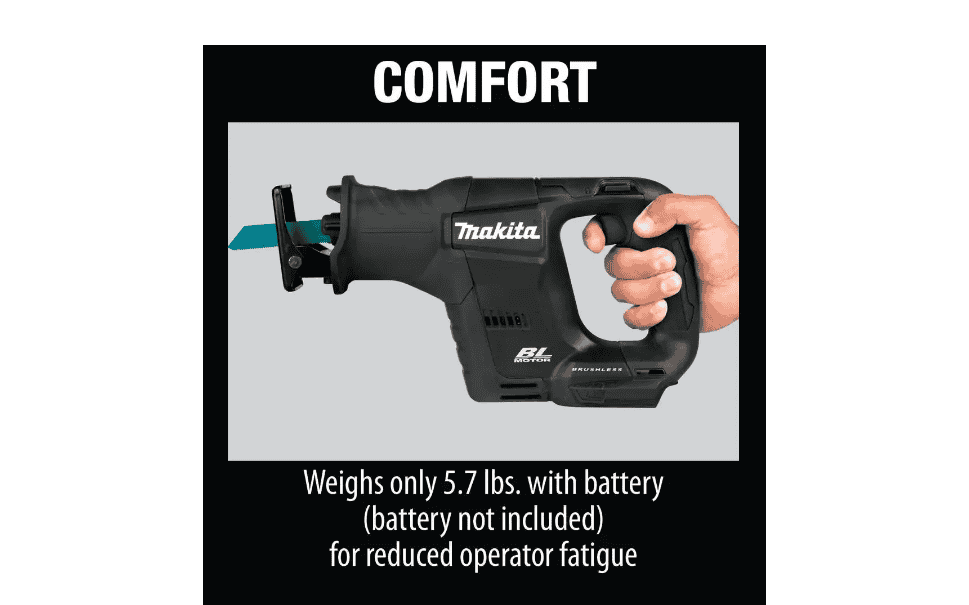 Makita Reciprocating Saw XRJ07ZB 18-Volt LXT Sub-Compact Lithium-Ion Brushless Cordless (Tool-Only)
