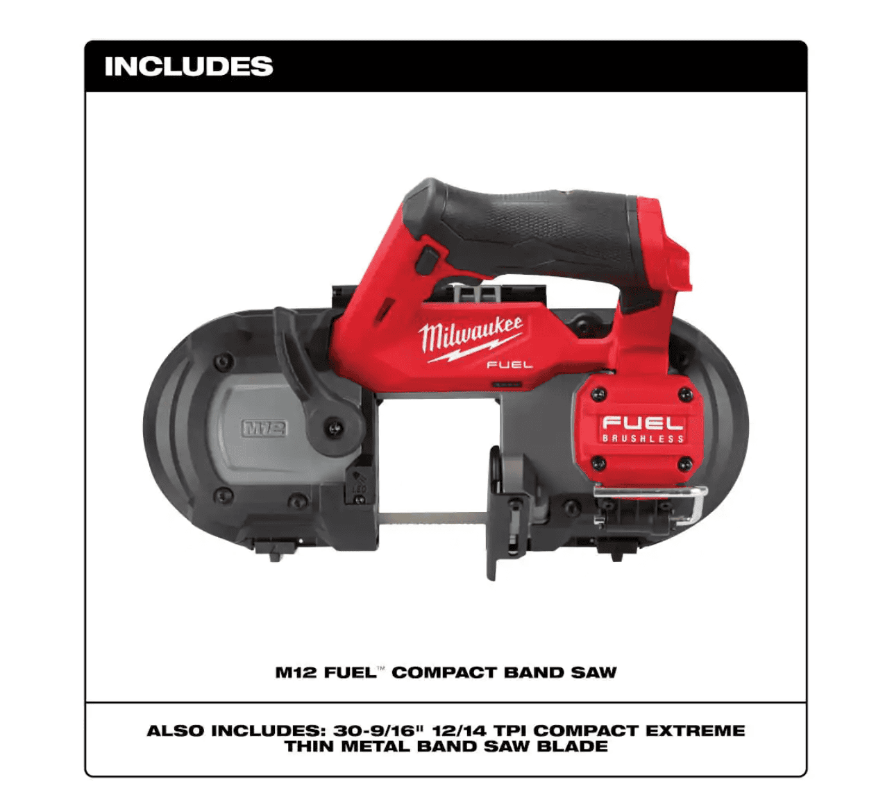 Milwaukee Band Saw 2529-20 M12 FUEL 12V Lithium-Ion Cordless Compact (Tool-Only)