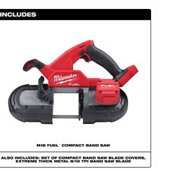 Milwaukee Band Saw 2829-20 M18 FUEL 18V Lithium-Ion Brushless Cordless Compact (Tool-Only)