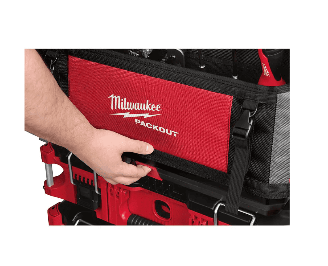 Milwaukee 48-22-8320-48-22-8193 20 in. PACKOUT Tote with Zipper Tool Bags in Multi-Color (3-Pack)