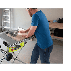 RYOBI Table Saw RTS23 15 Amp 10 in. Expanded Capacit With Rolling Stand
