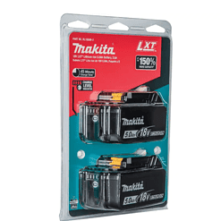 Makita BL1850B-2 18-Volt LXT Lithium-Ion High Capacity Battery Pack 5.0 Ah with LED Charge Level Indicator (2-Pack)