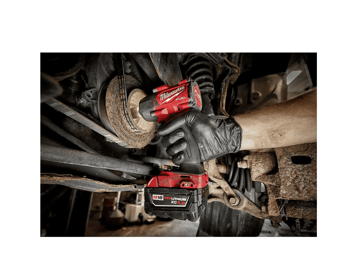Milwaukee 2960-20-49-16-2960 M18 FUEL 18V Lithium-Ion Mid Torque Brushless Cordless 3/8 in. Impact Wrench with Friction Ring, Protective Boot