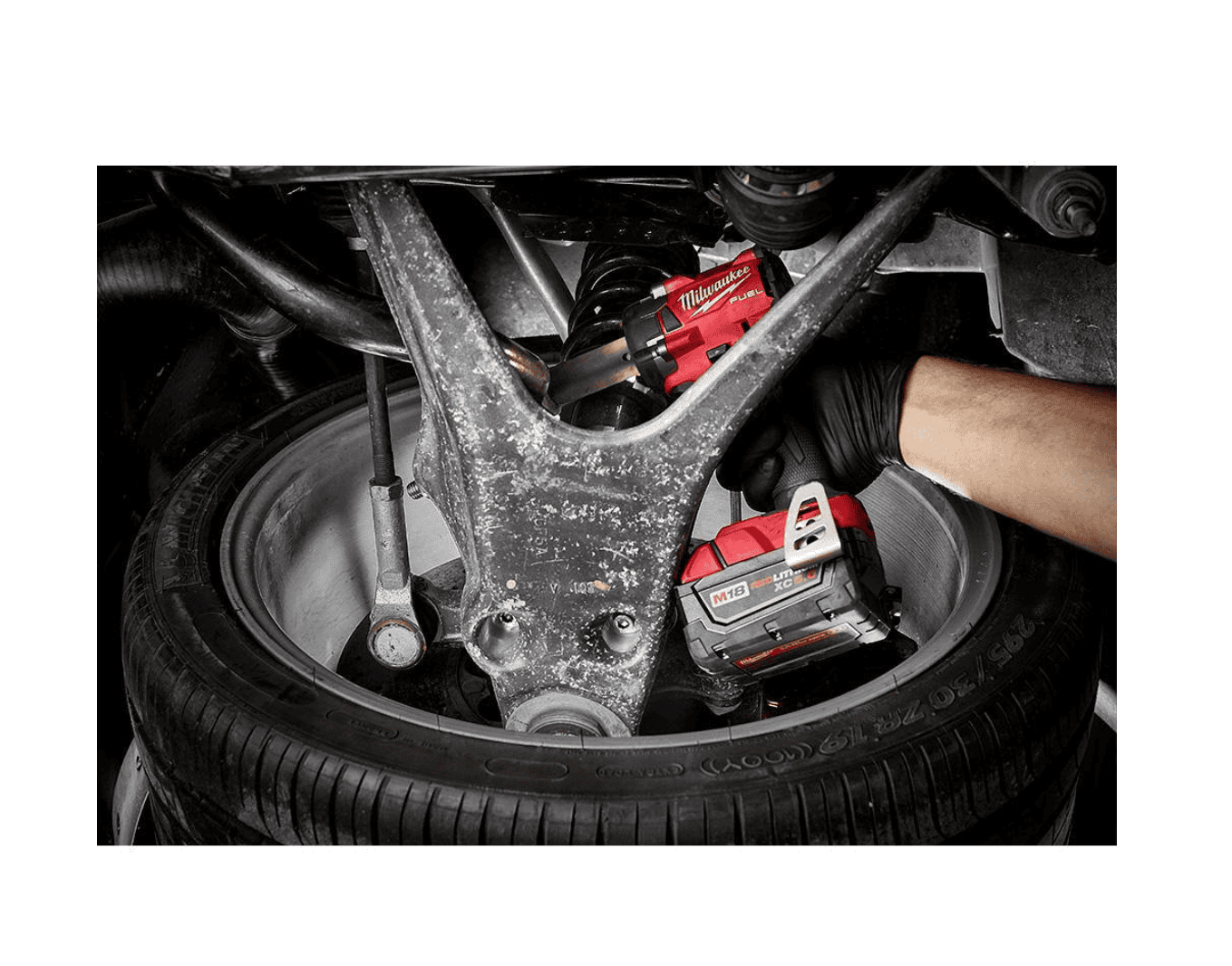 Milwaukee 2855-20-49-16-2854 M18 FUEL Gen-2 18V Lithium-Ion Brushless Cordless 1/2 in. Compact Impact Wrench with Friction Ring and Boot