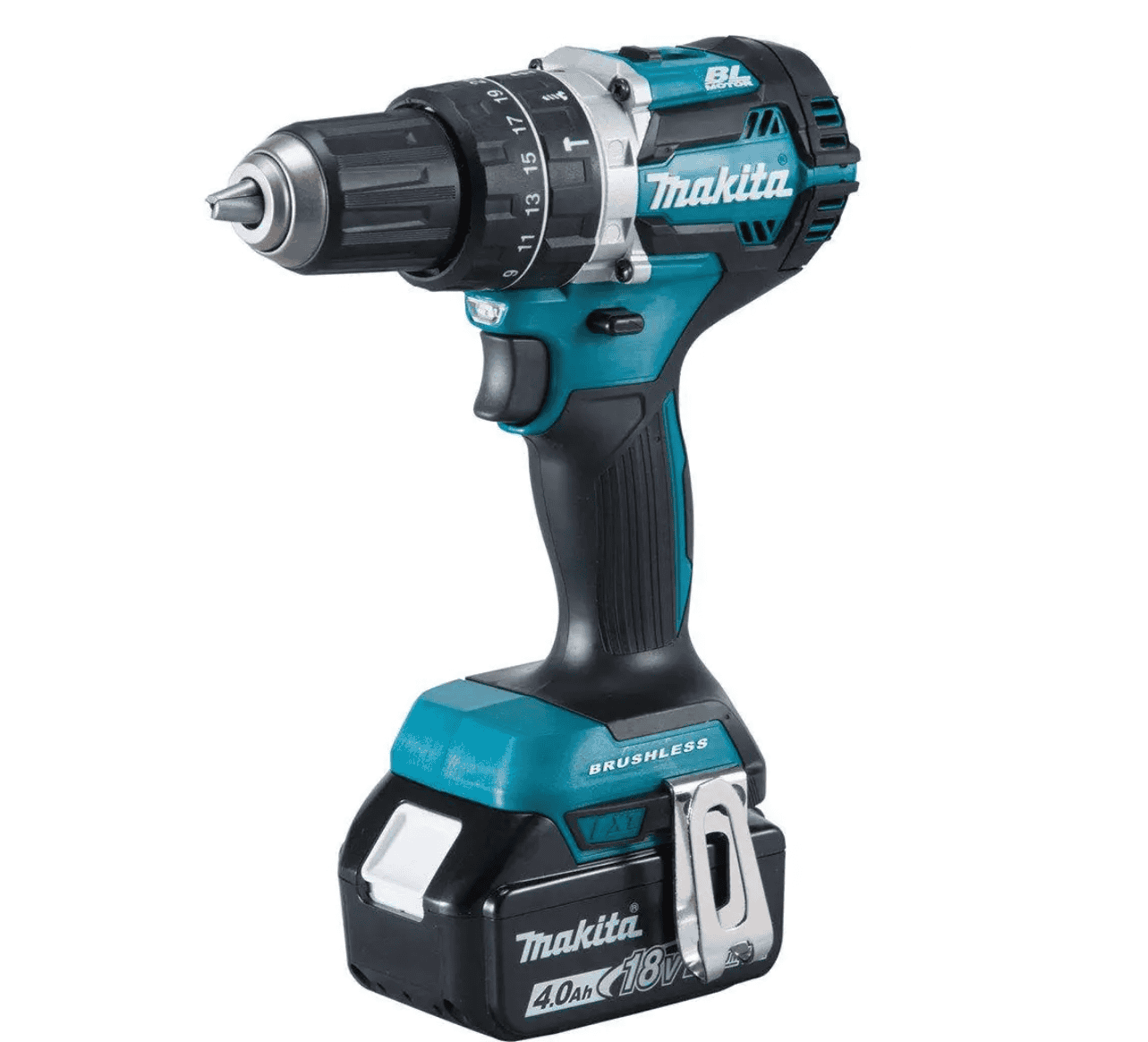 Makita XT269M 18V LXT Lithium-Ion Brushless Cordless Hammer Drill and Impact Driver Combo Kit (2-Tool) w/ (2) 4Ah Batteries, Bag