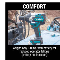 Makita XWT18Z 18V LXT Lithium-Ion Brushless Cordless 4-Speed Mid-Torque 1/2 in. Impact Wrench w/ Detent Anvil (Tool Only)