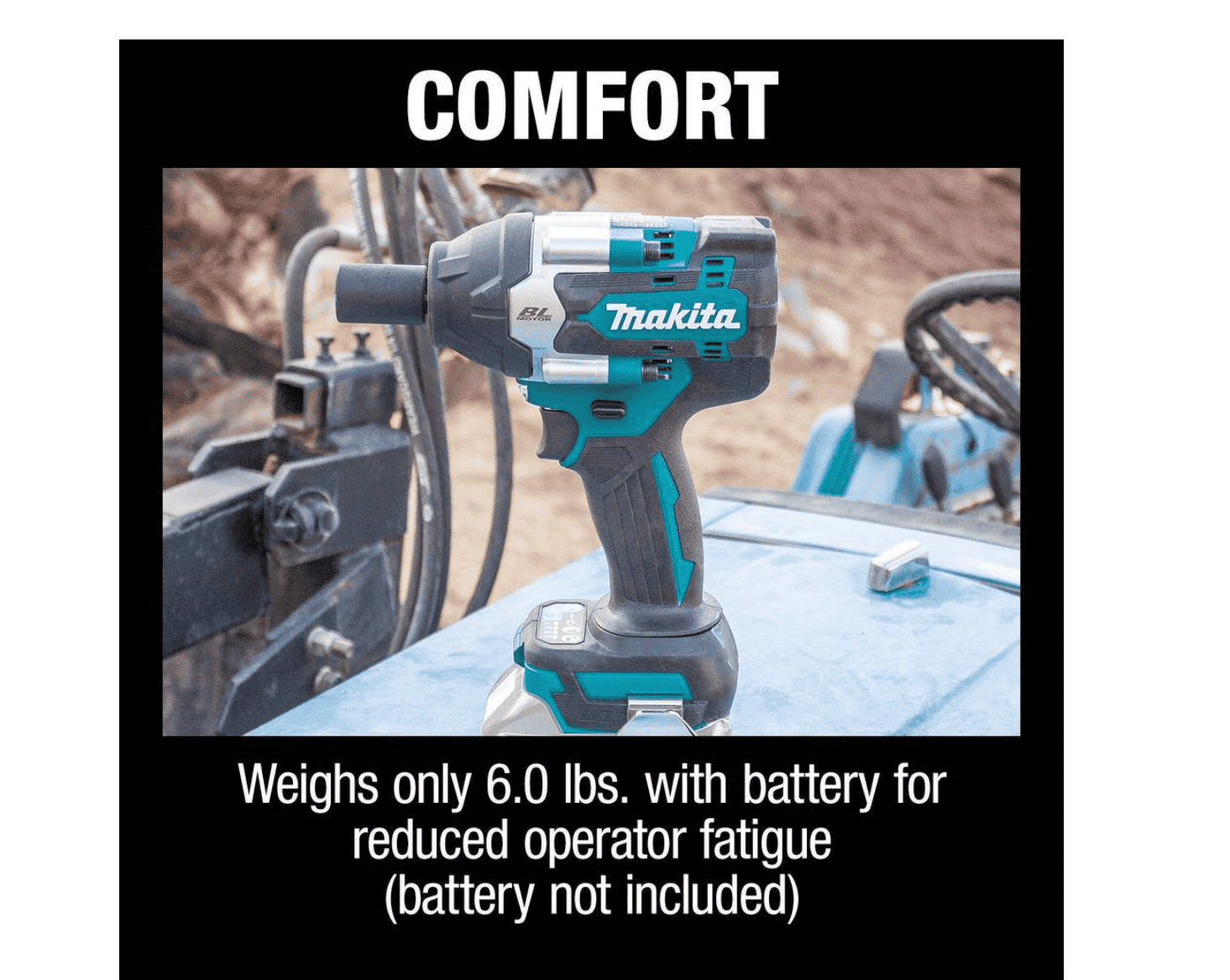 Makita XWT18Z 18V LXT Lithium-Ion Brushless Cordless 4-Speed Mid-Torque 1/2 in. Impact Wrench w/ Detent Anvil (Tool Only)