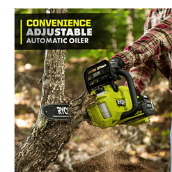 RYOBI RY405100-PS 40V HP Brushless 14 in. Cordless Battery Chainsaw and 10 in. Cordless Battery Pole Saw with 4.0 Ah Battery and Charger
