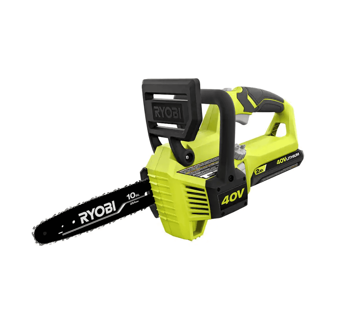 RYOBI RY40570 40V 10 in. Cordless Battery Chainsaw with 2.0 Ah Battery and Charger