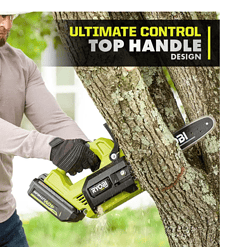 RYOBI RY40509BTL 40V HP Brushless 12 in. Top Handle Cordless Battery Chainsaw (Tool Only)