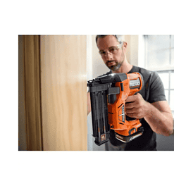 RIDGID R09891B-AC8400802 18V Brushless Cordless 18-Gauge 2-1/8 in. Brad Nailer with CLEAN DRIVE Technology with 18V 2.0 Ah Lithium-Ion Battery