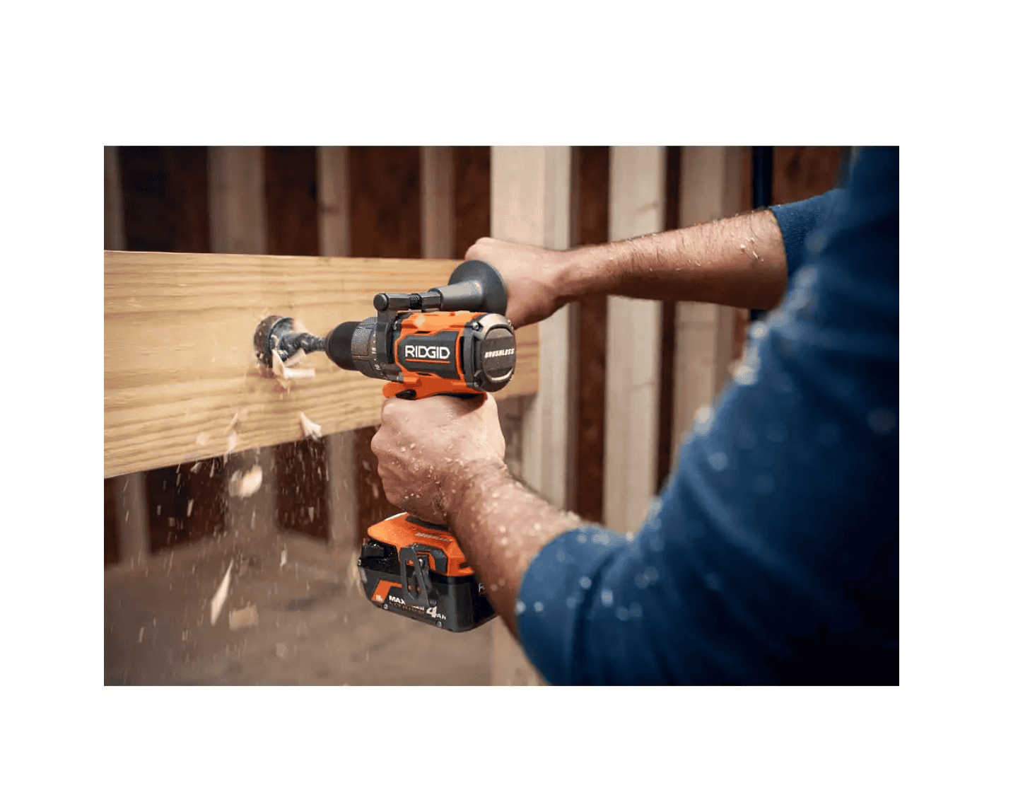 RIDGID R9209 18V Brushless Cordless 2-Tool Combo Kit with Drill/Driver, Impact Driver, (2) Batteries, 18V Charger, and Tool Bag