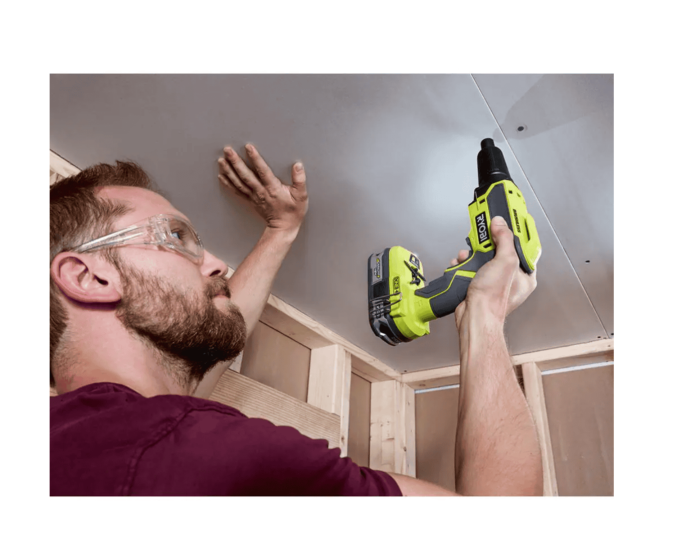 RYOBI P225-PSK005 ONE+ 18V Brushless Cordless Drywall Screw Gun with 2.0 Ah Battery and Charger