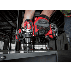 Milwaukee 2902-22 M18 18-Volt Lithium-Ion Brushless Cordless 1/2 in. Compact Hammer Drill/Driver Kit w/Two 4.0Ah Batteries and Hard Case