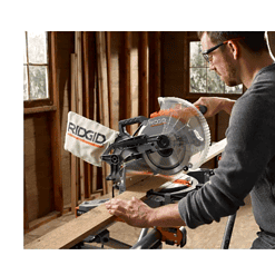 RIDGID Miter Saw R4113 15 Amp 10 in. Dual Bevel with LED Cut Line Indicator