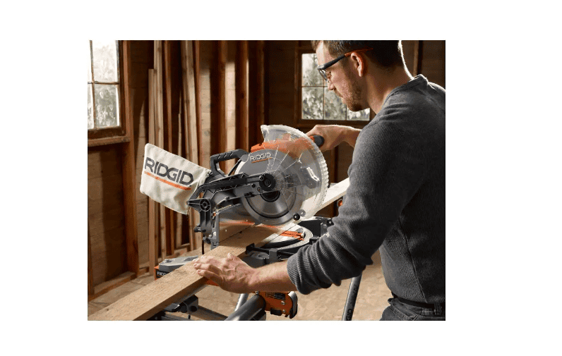 RIDGID Miter Saw R4113 15 Amp 10 in. Dual Bevel with LED Cut Line Indicator