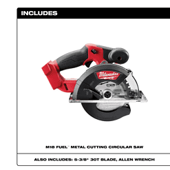 Milwaukee 2782-20 M18 FUEL 18-Volt Lithium-Ion Brushless Cordless Metal Cutting 5-3/8 in. Circular Saw (Tool-Only) w/ Metal Saw Blade