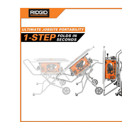RIDGID Table Saw R4514 10 in. Pro Jobsite with Stand
