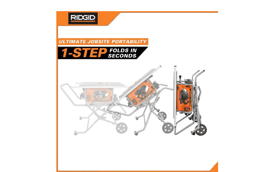 RIDGID Table Saw R4514 10 in. Pro Jobsite with Stand